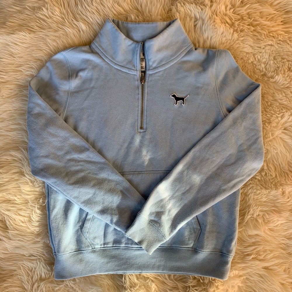 *SOLD* PINK Victoria’s Secret 1/4 Zip Pullover